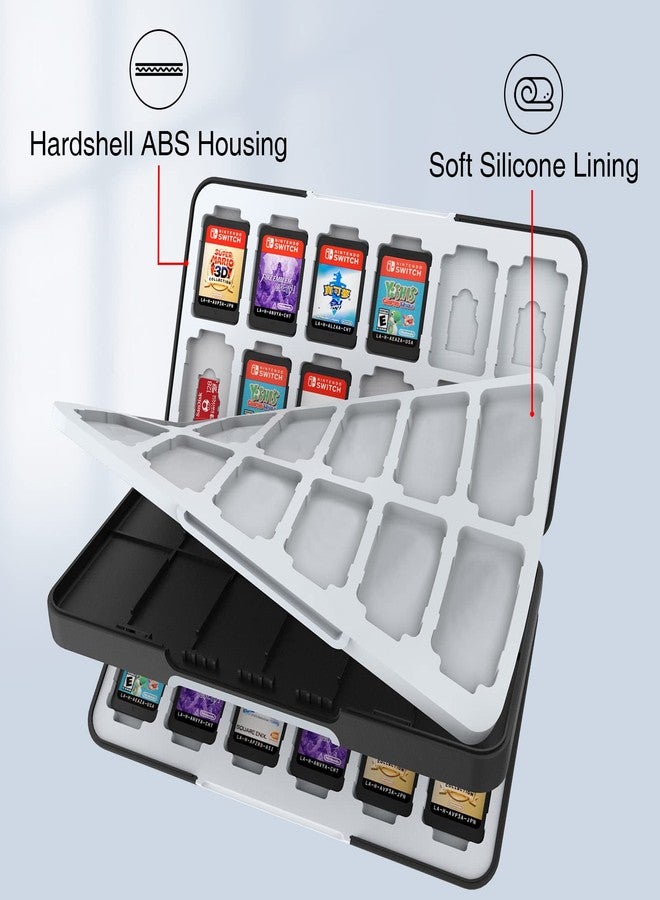 HEIYING Game Storage Protective Case for Switch & Switch OLED Game Card, Custom Pattern Switch Lite Game Card Storage with 48 Game Card Slots and 24 Micro SD Card Slots. - Image 4