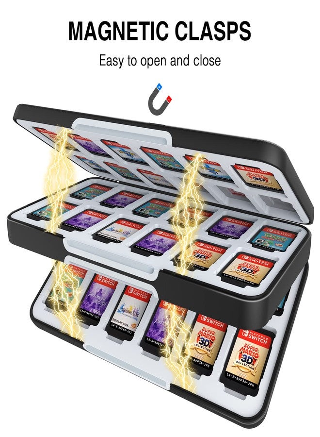 HEIYING Game Storage Protective Case for Switch & Switch OLED Game Card, Custom Pattern Switch Lite Game Card Storage with 48 Game Card Slots and 24 Micro SD Card Slots. - Image 3