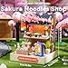 Flever Dollhouse Miniature DIY House Kit Creative Room with Furniture for Romantic Valentines Gift Sakura Noodles Shop - Image 4