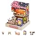 Flever Dollhouse Miniature DIY House Kit Creative Room with Furniture for Romantic Valentines Gift Sakura Noodles Shop - Image 2