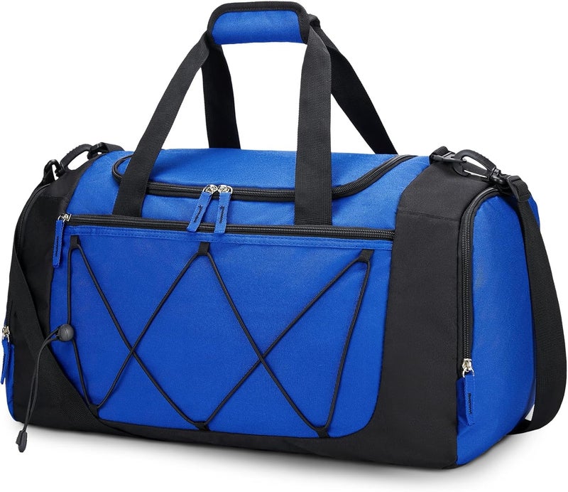 Vorspack Gym Bag for Men - Sports Bags with Shoes Compartment, Club Bag, Duffle Bag for Travel - 21 Inches & Blue - Image 1