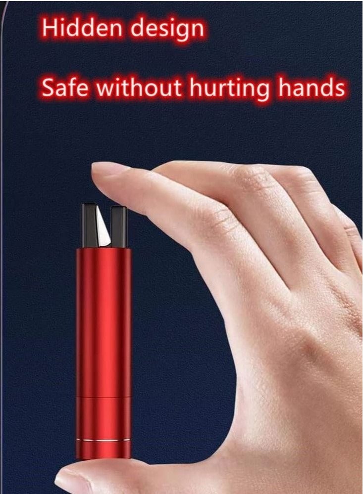 Captaintech Portable Safety Hammer Emergency Escape Tool,Multi-Function Window Breaker with Seatbelt Cutter Car Glass Breaker Life-Saving Emergency Artifact One Second Broken Window Escape Tool(Red) - Image 3
