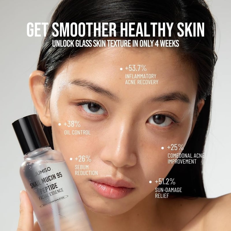 JUMISO Snail Mucin 95% + Peptide Essence 4.73 fl.oz / 140ml | Hydrating Serum with Snail, Face Moisturizer for Dry Skin, Daily Deep Hydration, Korean Skincare - Image 5
