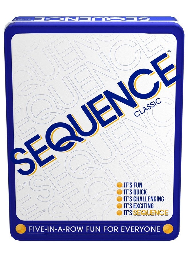 Jax Sequence in a Tin - Five-in-a-Row Fun for Everyone by Jax, White, 2-12 Players - Image 1