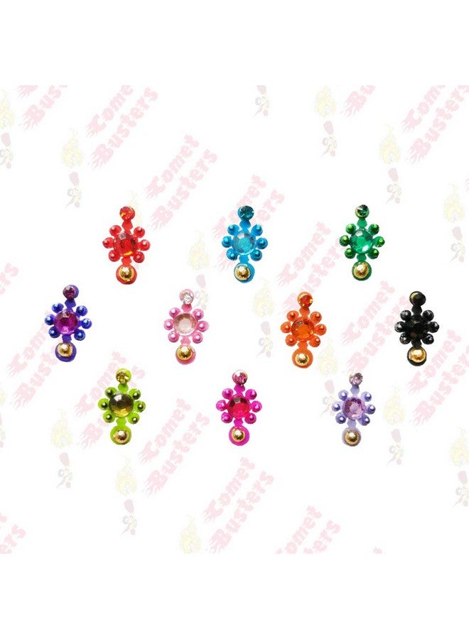 Comet Busters Multicolor Bindi For Women (Bin185)(9Mm) - Image 4