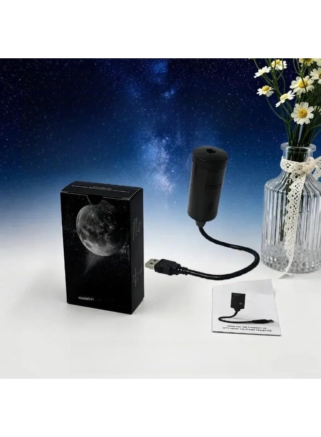 جهاز عرض النجوم عالي الدقة مع دوران مرن 360 درجة، يعمل بمنفذ USB، مادة ABS، أبيض - Image 3