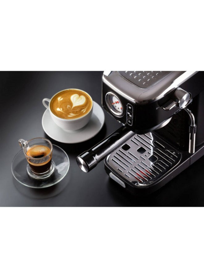 أريتي 1300W Metal Slim Espresso Machine with Pressure Gauge Black 29 x 14 x 34 cm 00M138132ARSA 1.1 L 1300 W 00M138132ARSA black - Image 5