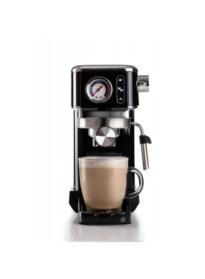 أريتي 1300W Metal Slim Espresso Machine with Pressure Gauge Black 29 x 14 x 34 cm 00M138132ARSA 1.1 L 1300 W 00M138132ARSA black - Image 3