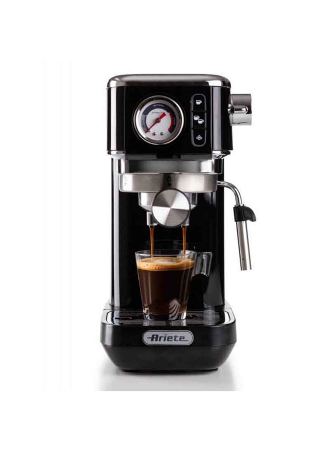 أريتي 1300W Metal Slim Espresso Machine with Pressure Gauge Black 29 x 14 x 34 cm 00M138132ARSA 1.1 L 1300 W 00M138132ARSA black - Image 1