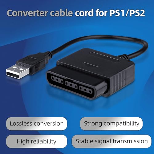 OSTENT USB Adapter Converter Cable Cord for Sony PlayStation 1/2 PS One PSX Wired Controller Gamepad Joystick to PC Laptop - Image 3
