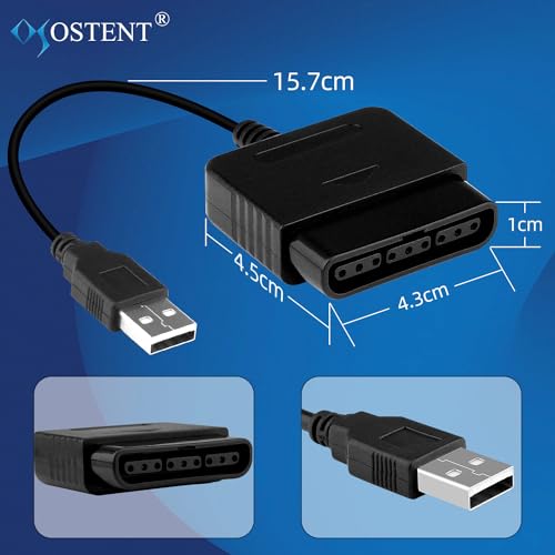 OSTENT USB Adapter Converter Cable Cord for Sony PlayStation 1/2 PS One PSX Wired Controller Gamepad Joystick to PC Laptop - Image 2