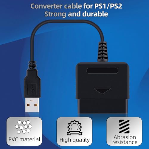 OSTENT USB Adapter Converter Cable Cord for Sony PlayStation 1/2 PS One PSX Wired Controller Gamepad Joystick to PC Laptop - Image 5