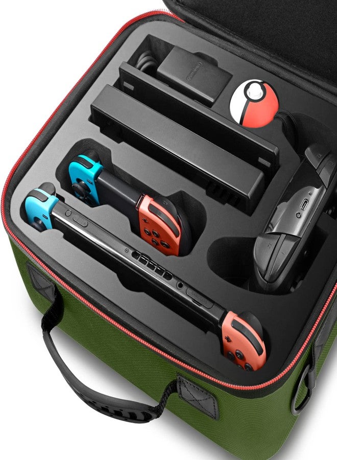 VORI Carrying Case for Nintendo Switch, Travel Storage Hard Shell Protective Portable Carry Bag with Shoulder Strap for Nintendo Switch Console & Accessories, Pro Controller, Black - Image 5