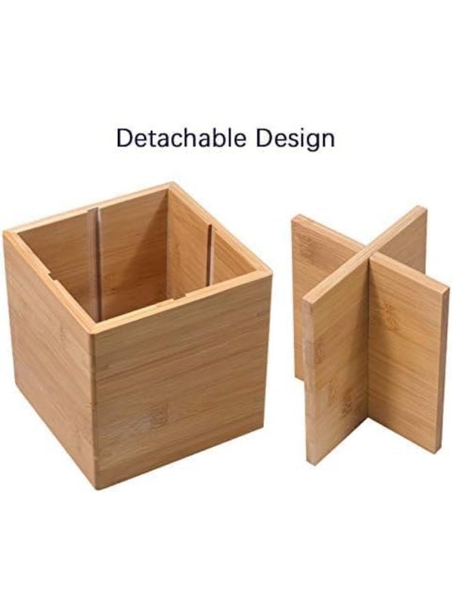 أركوس حامل أدوات من الخيزران Arcos 794800 مقاس 150x160x160مم منظم بأربعة أقسام - Image 3