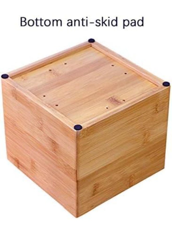 أركوس حامل أدوات من الخيزران Arcos 794800 مقاس 150x160x160مم منظم بأربعة أقسام - Image 5