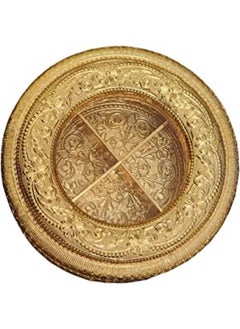 كويزيرا صندوق فواكه جافة من مينا خشبي من Quesera مكون من 4 أقسام/ صندوق حلويات ديوالي/ صندوق هدايا ديوالي  - Image 1