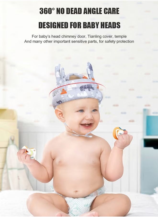 MIXDE Baby Helmet for Crawling Walking Baby Head Protector - Head Protection for Infant Baby No Bumps and Soft Cushion Safety Headguard I Toddler Inflatable Helmets 1-2 Years Old, 6-12 Months  - Image 4