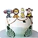 DiDida Jungle Safari Animal Cake Topper with Lion Giraffe Monkey Elephant for Baby Shower - Image 3