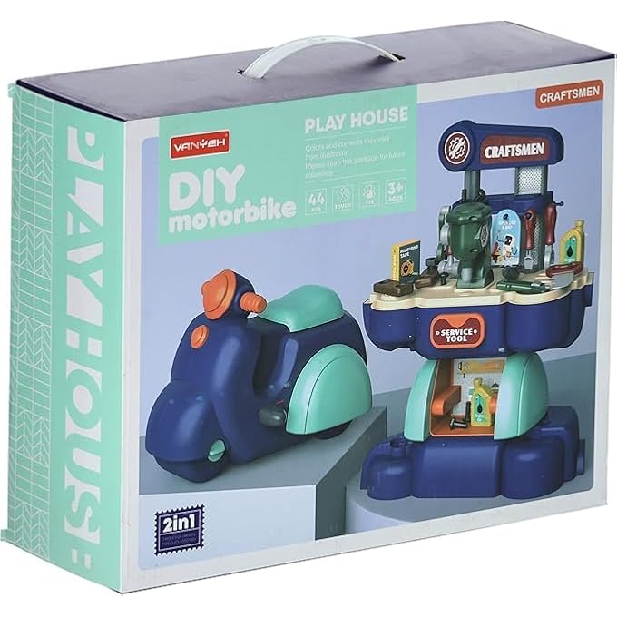 TOY PRETEND PLAY CONSTRUCTION TOOL KIT ENGINEERING TOY TOOL SET WITH SUITCASE FOR TODDLERS 16S04 - Image 2