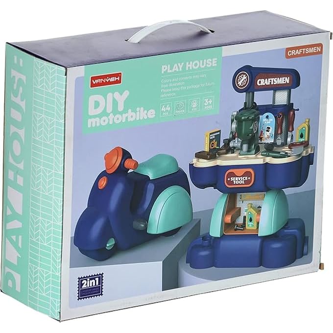 TOY PRETEND PLAY CONSTRUCTION TOOL KIT ENGINEERING TOY TOOL SET WITH SUITCASE FOR TODDLERS 16S04 - Image 1