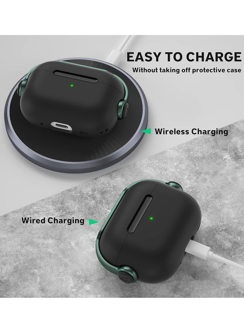 New Case for Airpods 4th Generation with Lock，Gray green - Image 3