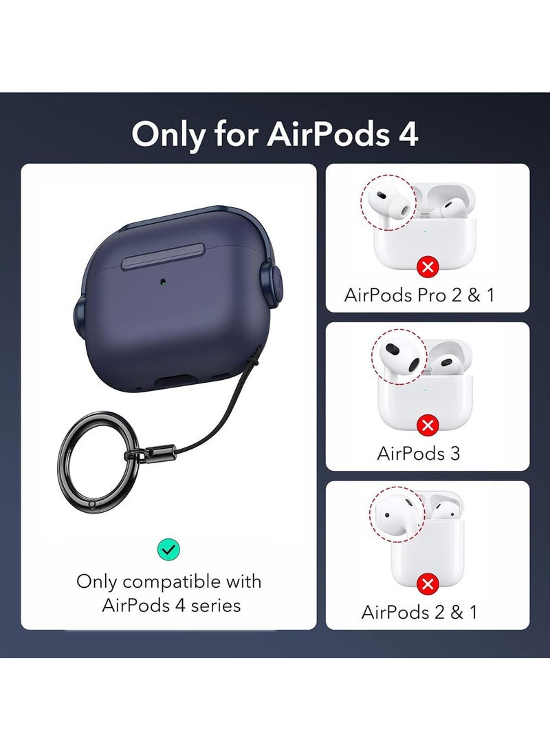 New Case for Airpods 4th Generation with Lock，Gray green - Image 2