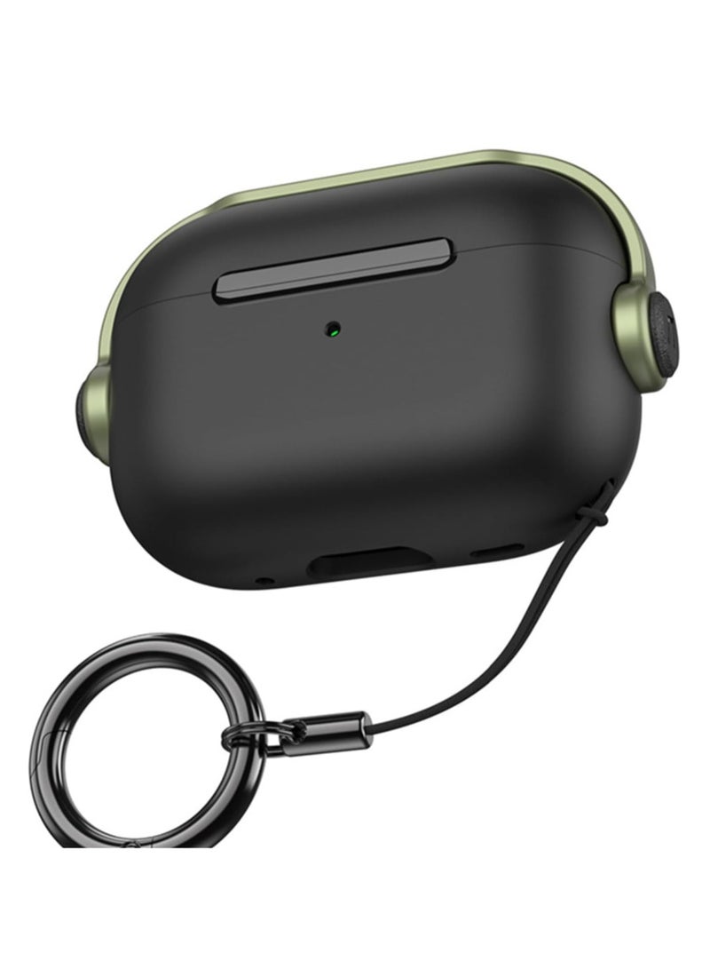 New Case for Airpods 4th Generation with Lock，Gray green - Image 1