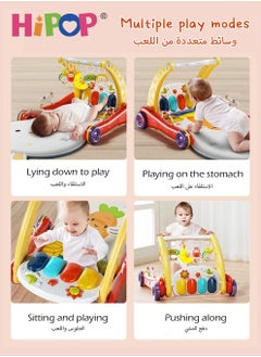HIPOP 2 In 1 Baby Gym Play Mats,Baby Toys Kick and Play Piano Gym Activity Center For Infants,Baby Walker Fitness Rack  - Image 2