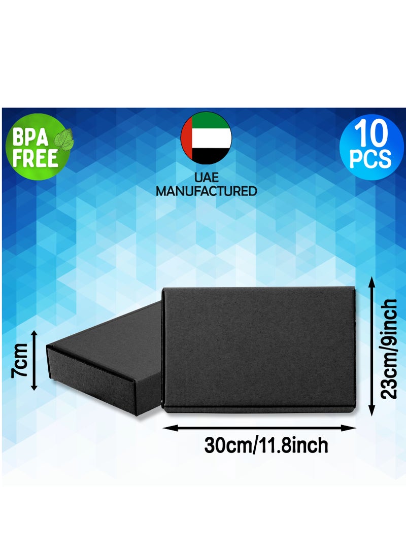 HYFY [10 PCS] Black Shipping Box Cardboard Box 30x23x8cm Small Cardboard Boxes Corrugated Box Cardboard Shipping Boxes Small Carton Cardboard Boxes For Mailing Box Packaging E Commerce Moving Box  - Image 3