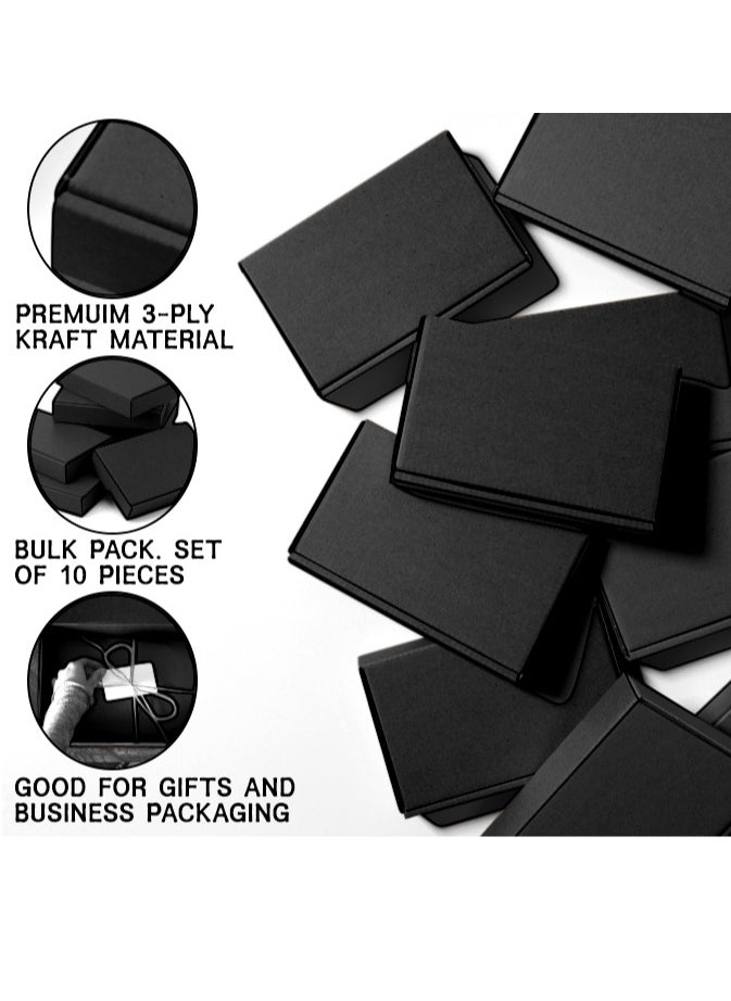 HYFY [10 PCS] Black Shipping Box Cardboard Box 30x23x8cm Small Cardboard Boxes Corrugated Box Cardboard Shipping Boxes Small Carton Cardboard Boxes For Mailing Box Packaging E Commerce Moving Box  - Image 2