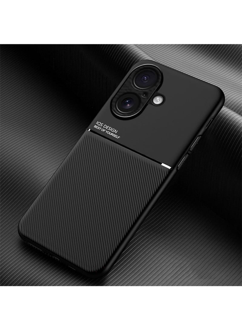 WRISTWISE Case Cover for iPhone 17, Skin Texture is Non-Slip and Shockproof Phone Case, [Skin-Friendly PU Leather] [Ultra-Thin TPU] Cover for iPhone 17 Black - Image 1