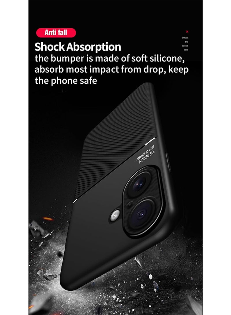 WRISTWISE Case Cover for iPhone 17, Skin Texture is Non-Slip and Shockproof Phone Case, [Skin-Friendly PU Leather] [Ultra-Thin TPU] Cover for iPhone 17 Black - Image 5