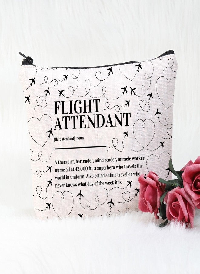 POFULL Flight Attendant Makeup Bag Flight Attendant Thank You Gift Pilot Gift Flight Gift Stewardess Aviation Cosmetic Bag (FLIGHT ATTENDANT) - Image 5