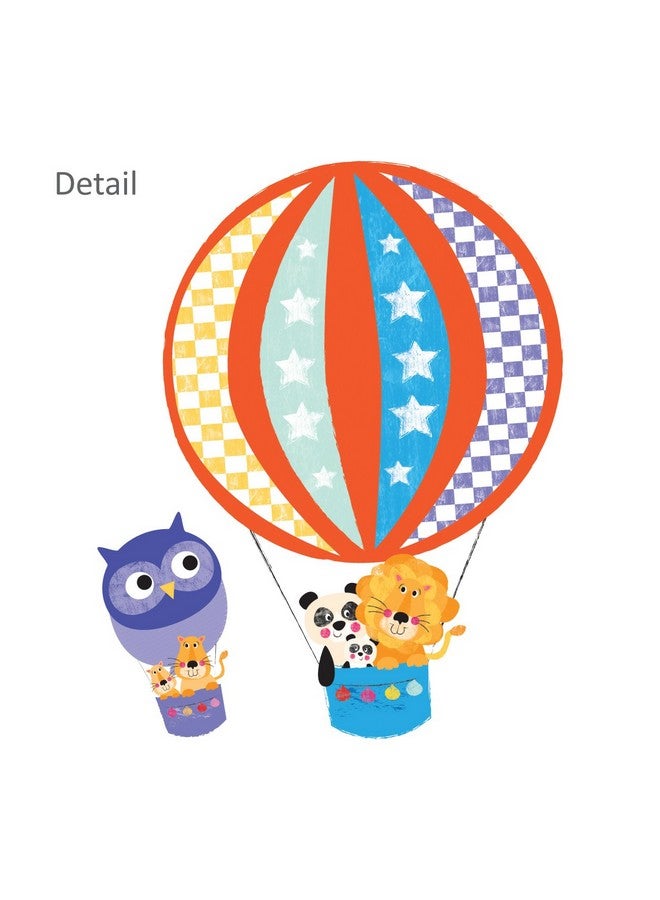 Decowall Ds8020 Hot Air Balloon Animals Kids Wall Stickers Wall Decals Peel And Stick Removable Wall Stickers For Kids Nursery Bedroom Living Room (Small) - Image 5