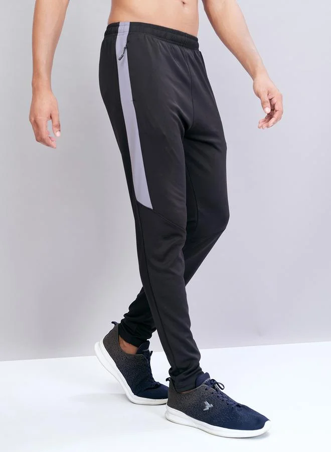 Technosport Technosport Men Contrast Side Panel Slim Fit Track Pants
