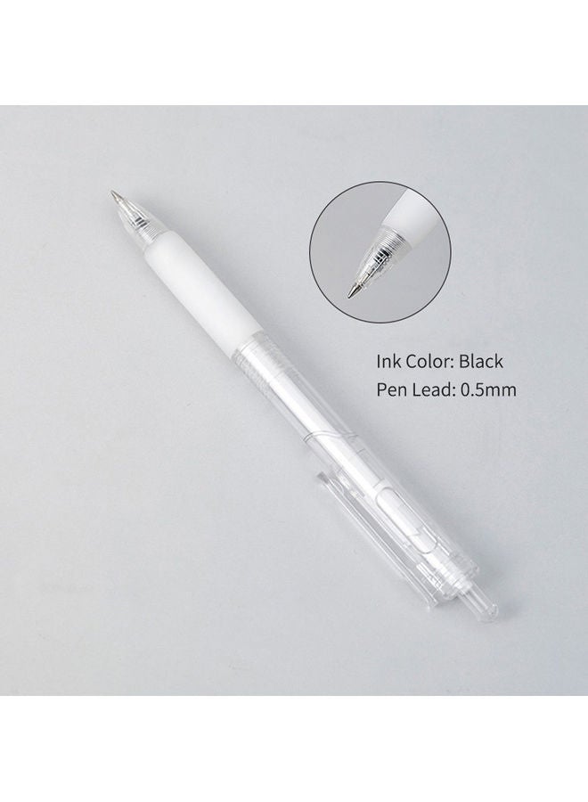 NIBEMINENT 6-Piece Refillable And Retractable Gel Ink Pen Set White/Clear - Image 3