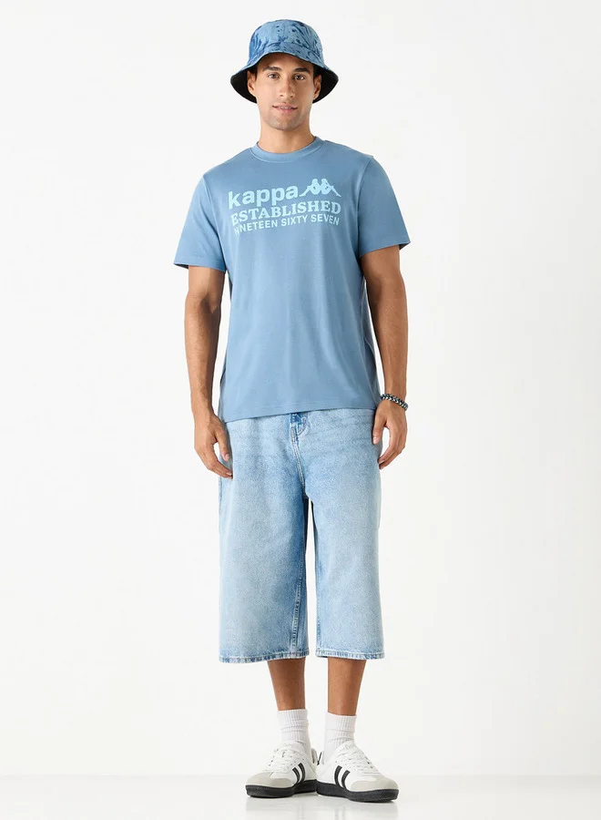 Kappa Kappa Logo Print Crew Neck T-shirt with Short Sleeves