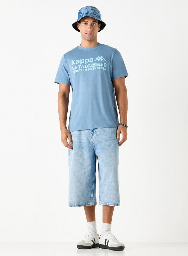 كابا تيشيرت بياقة ضيّقة وأكمام قصيرة وطبعات شعار من كابا - Image 2