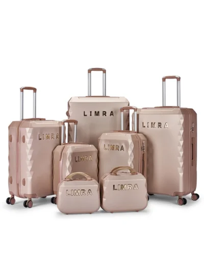 LIMRA Travel bag set consisting of 7 luggage bags Gold color, size 32"/28"/24"/20"/16"/15"/12 inches