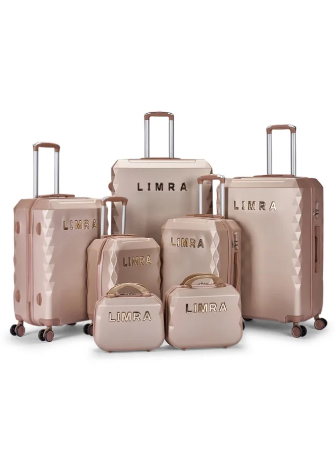 LIMRA Travel bag set consisting of 7 luggage bags Gold color, size 32"/28"/24"/20"/16"/15"/12 inches