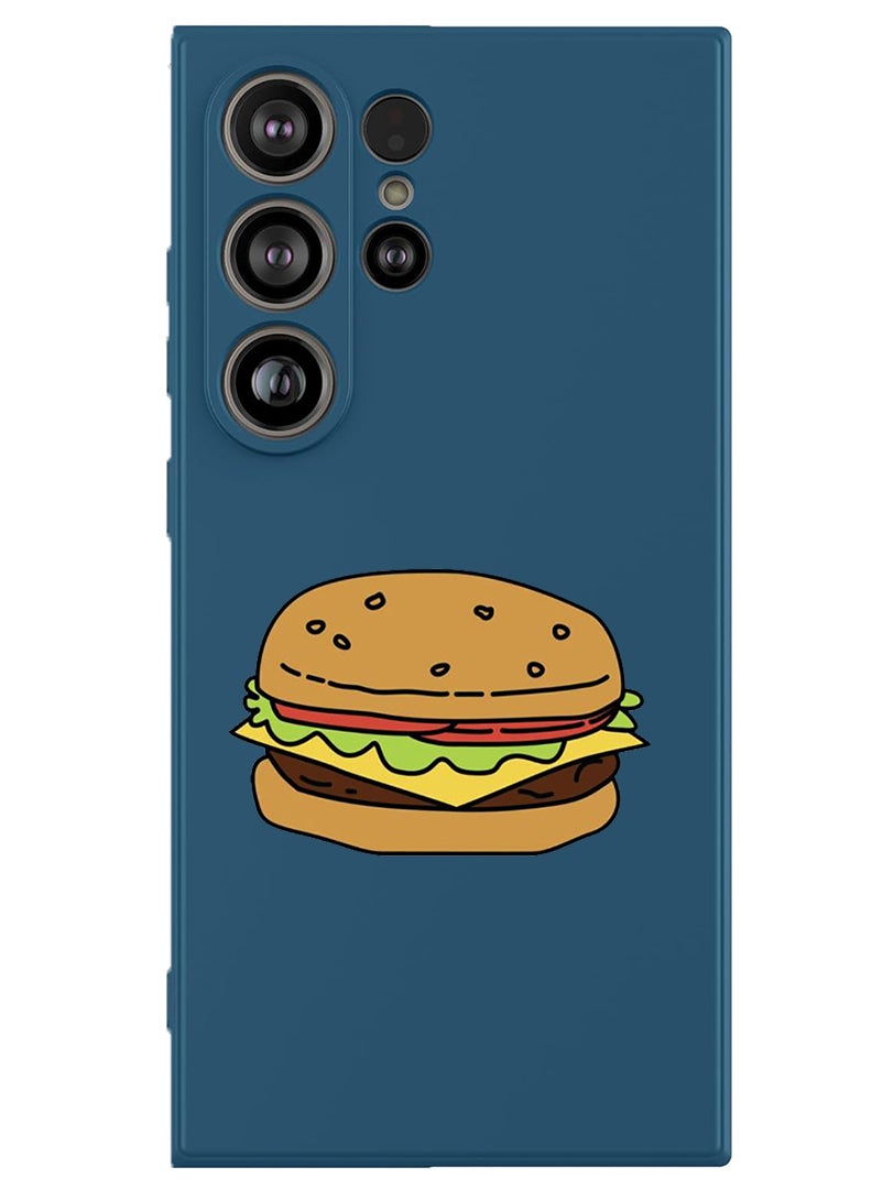 Theodor Protective Slim Fit Case Liquid Silicone Cover with Full Body Protection Anti-Scratch Shockproof Case For Samsung Galaxy S25 Ultra (Blue) - Burger - Image 1