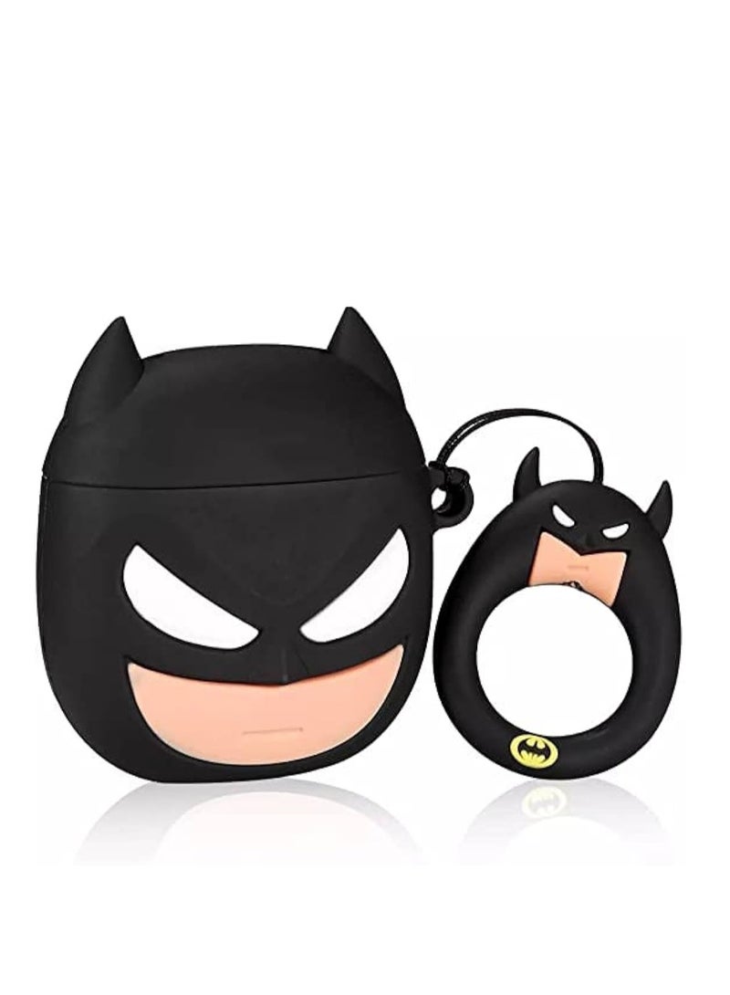 AirPods Case Soft Silicone Shockproof Cover for Apple AirPods 4, New 3D Cute Cartoon Creative Fun Case Skin with Keychain Design forAirPods  Case (batmans) - Image 1