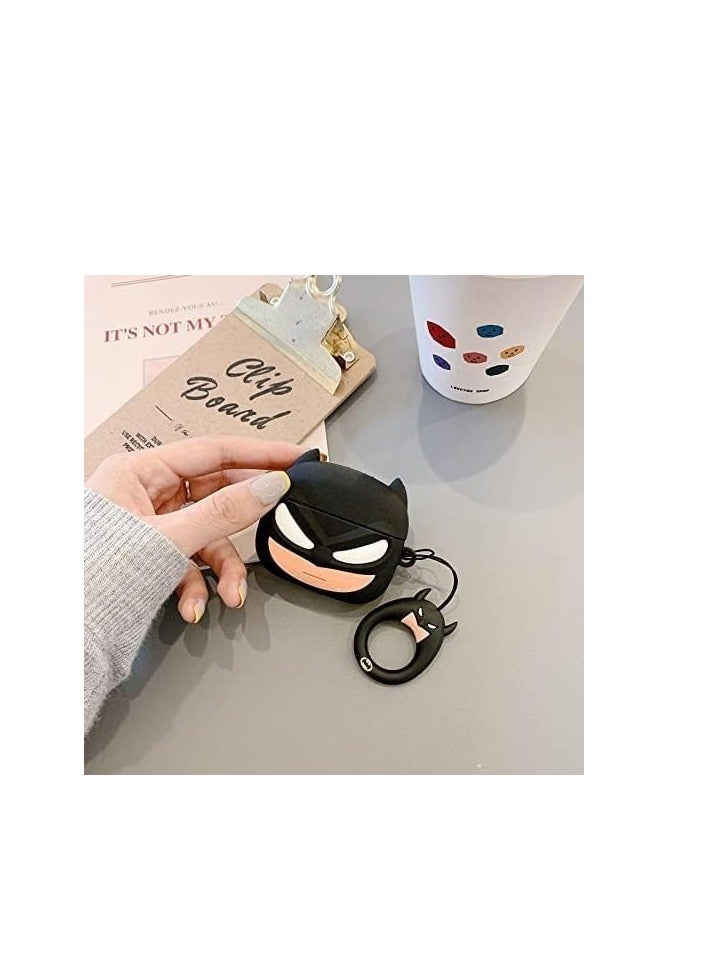 AirPods Case Soft Silicone Shockproof Cover for Apple AirPods 4, New 3D Cute Cartoon Creative Fun Case Skin with Keychain Design forAirPods  Case (batmans) - Image 2