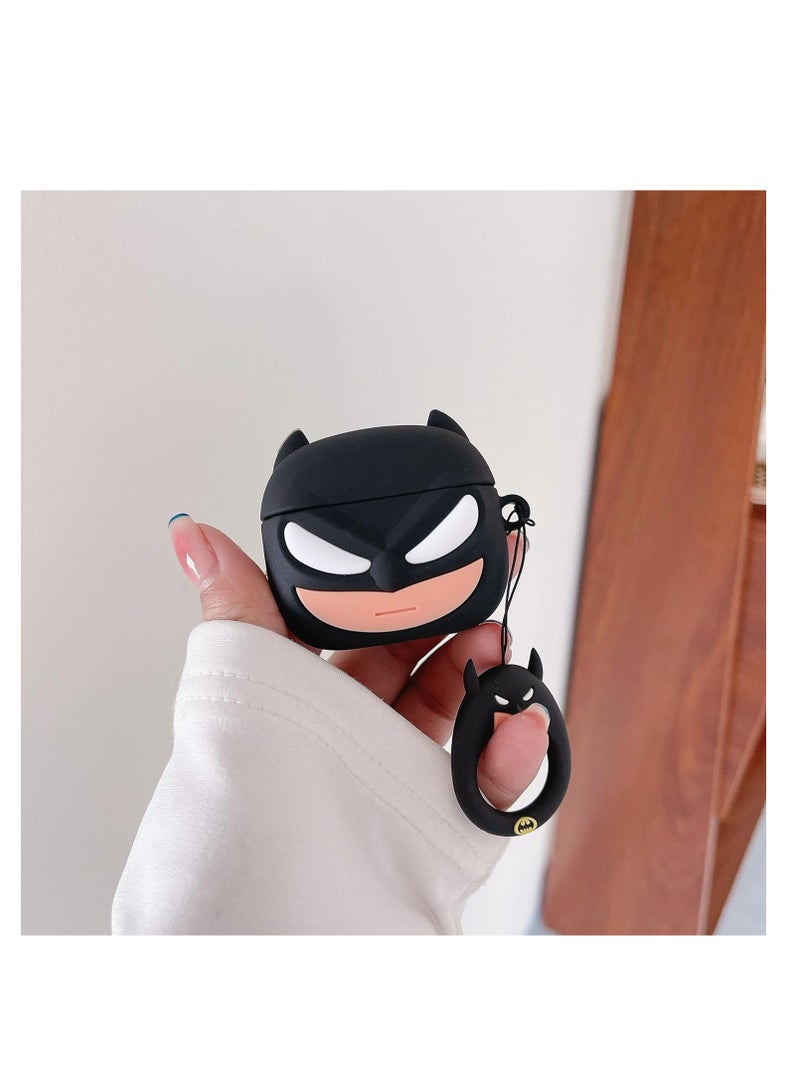 AirPods Case Soft Silicone Shockproof Cover for Apple AirPods 4, New 3D Cute Cartoon Creative Fun Case Skin with Keychain Design forAirPods  Case (batmans) - Image 4