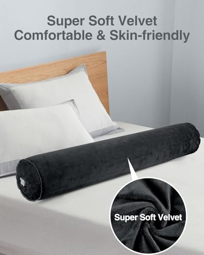 Luxtude Inflatable Body Pillow for Adults Kids, Travel Body Pillows for Side Sleeper, 47Inch Long Round Bolster Pillows for Bed, Round Cervical Cylinder Pillow for Hugging Sleeping, Back etc. - Image 3