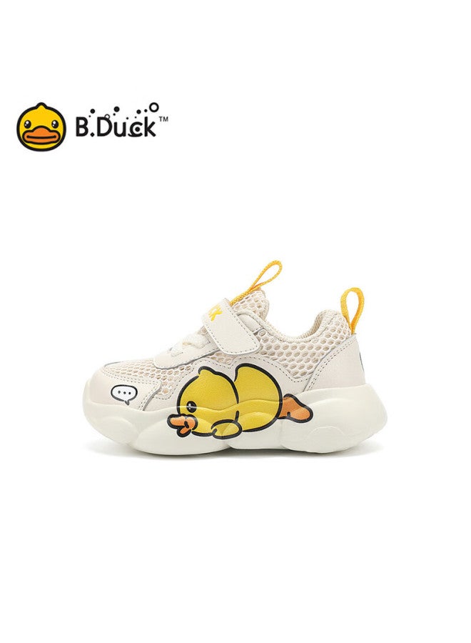 B.duck Little Yellow Duck Children's Breathable Mesh Casual Shoes Boys And Girls Single Mesh Sports Shoes 3043 Beige 21 - Image 2