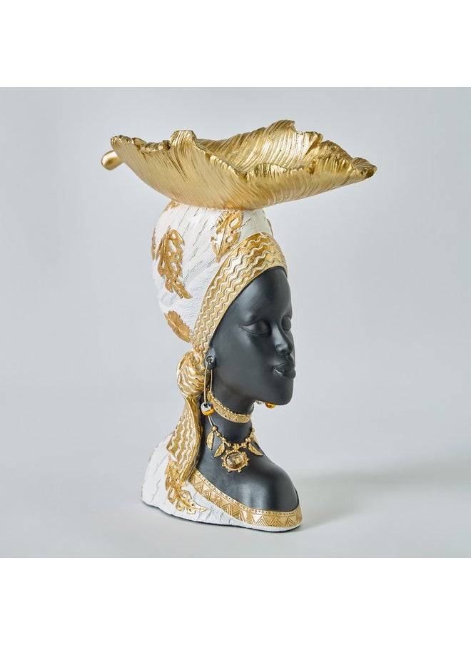 Home Box مارسيل سيدة ريفية من البولي ريسين تحمل صينية على رأسها 28 × 14 × 32 سم  - Image 5