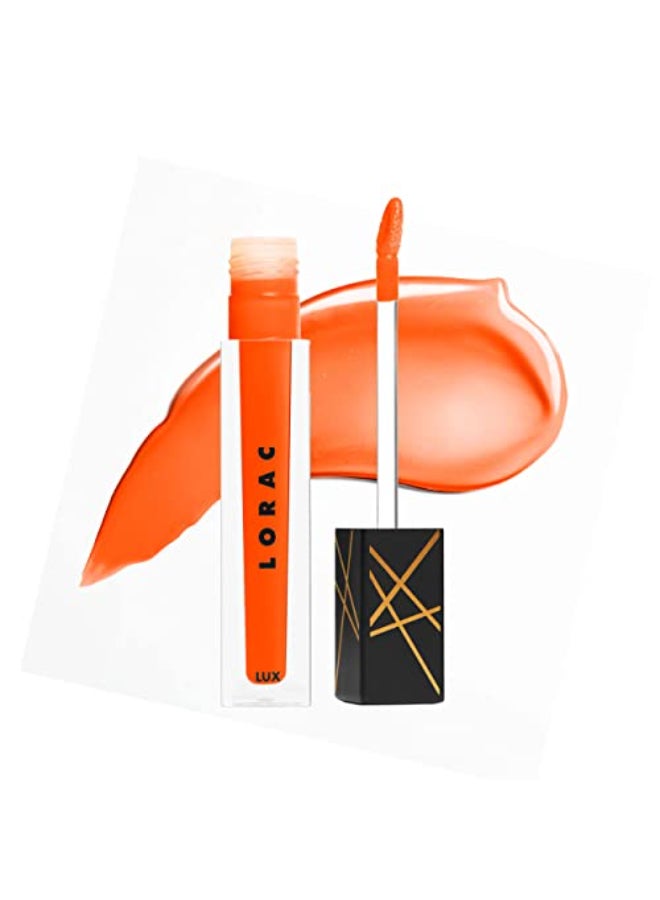 LORAC LUX Diamond Lip Gloss Genuine Diamond Dust NonSticky Heatwave Orange - Image 1