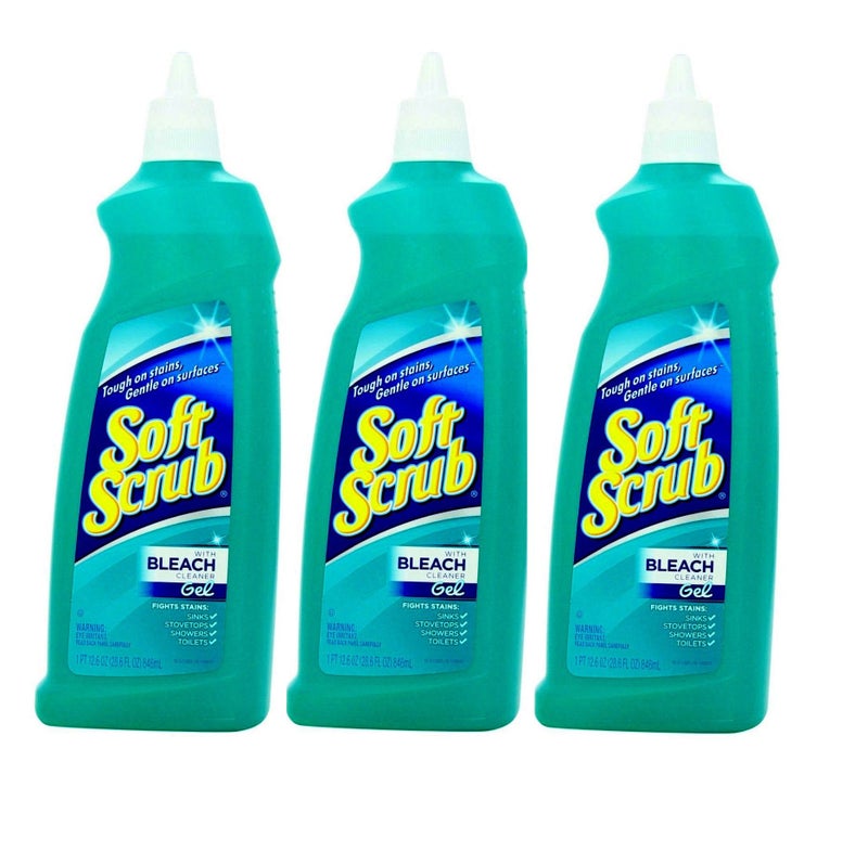 Soft Scrub Soft Scrub Gel Cleanser with Bleach - 28.6 oz (3 Pack)