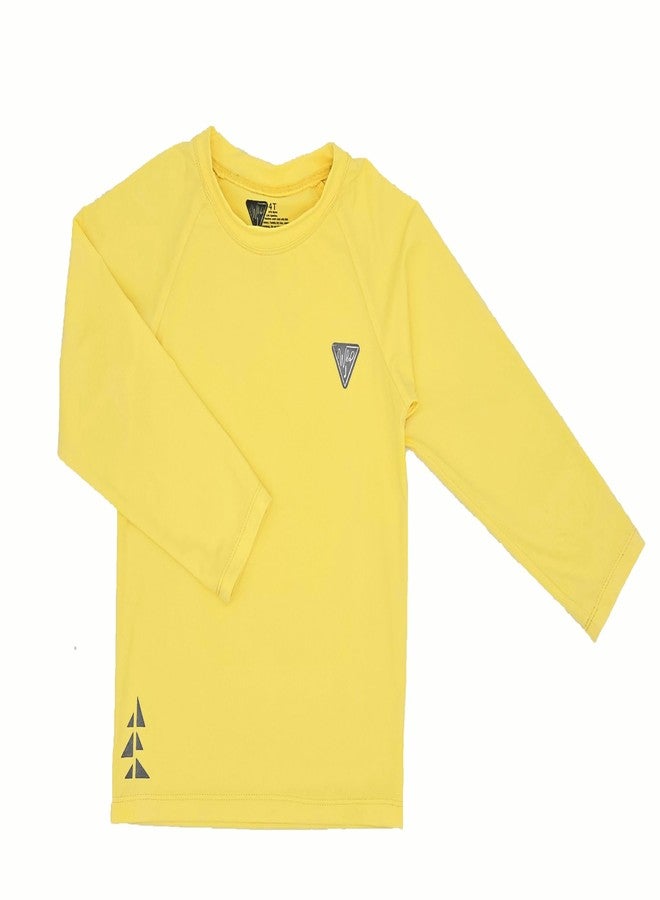 Wild J Toddler Long Sleeve Sun Protection Shirt for Hiking Swimwear Outdoor Adventure Kid's Play (US, Age, 12 Months, 18 Months, Yellow) - Image 1